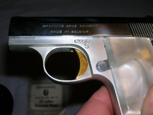 Pistols Baby Browning .25 Cal Pistol W/ Pearl Grips