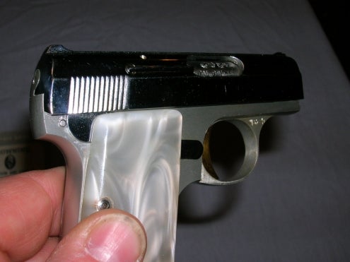 Pistols Baby Browning .25 Cal Pistol W/ Pearl Grips