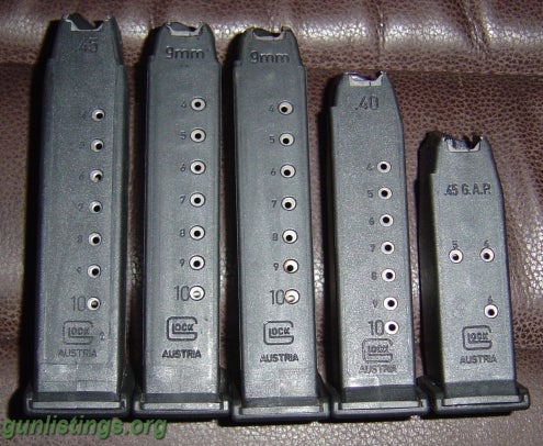 Accessories Factory Glock Mags 9MM - .40 - .45 - .45 G.A.P.