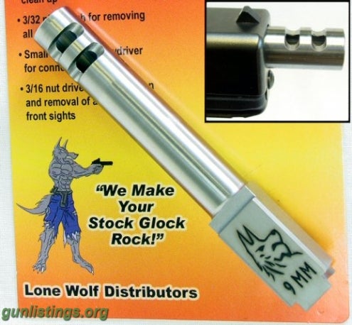 Accessories Lone Wolf GLOCK26 9mm Extended Ported Barrel