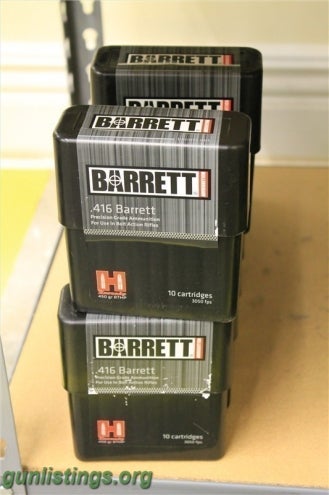 Ammo .416 Barrett Hornady Precision Grade Ammunition