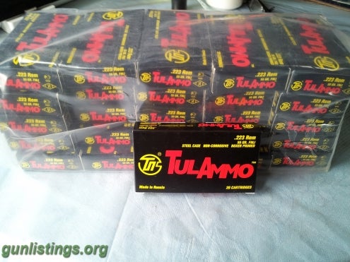 Ammo 1000 Rounds Of .223 Tula Ammo