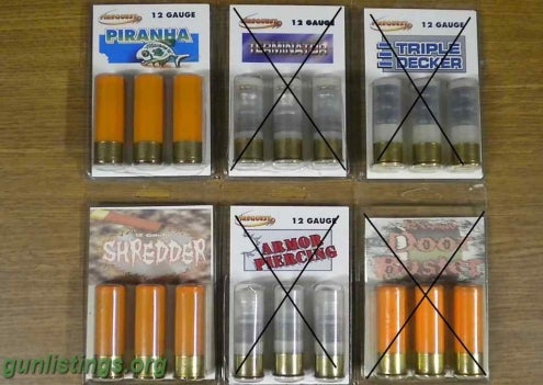 Ammo 12 Ga Shredder Piranha Shells For Shotgun