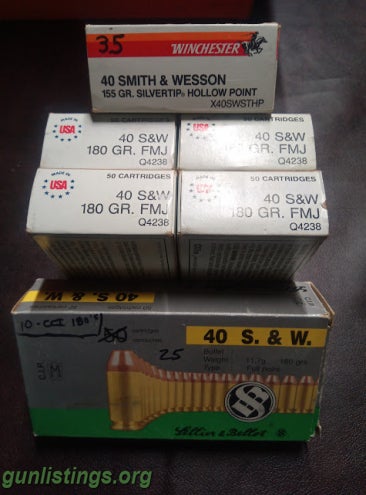 Ammo 40 S&W Ammo-270 Rounds