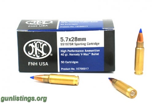 Ammo 5.7x28 Ammo 500 Rounds