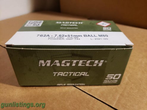 Ammo 7.62x51 140 Rds. M80 Ball