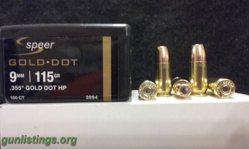 Ammo 9mm Luger Ammo. (9X19 Parabellum)