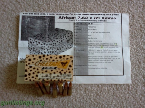 Ammo 7.62x39 Cheetah Ammo