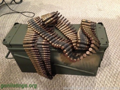 Ammo Belt Of 308 Machine Gun Ammo Blanks