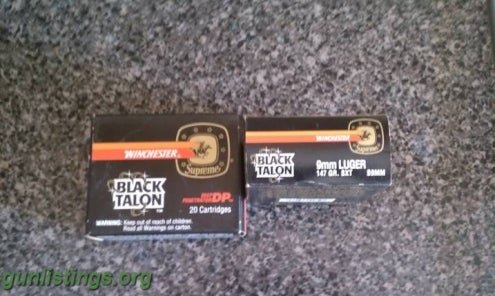 Ammo Black Talon 9MM Ammo