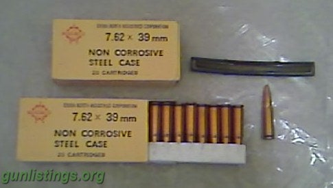 Ammo Norinco (rare) 'yellow Box' 7.62 X 39 Mm (SKS) Ammo