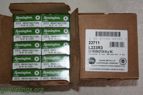 Ammo Remington UMC 223 Ammo, $13.50