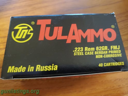 Ammo Tulammo .223 FMJ / Hollow Point