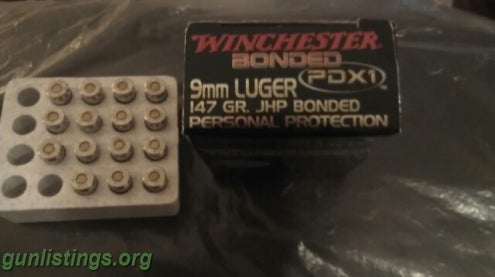 Ammo Winchester 9mm 147gr JHP PDX1 Bonded