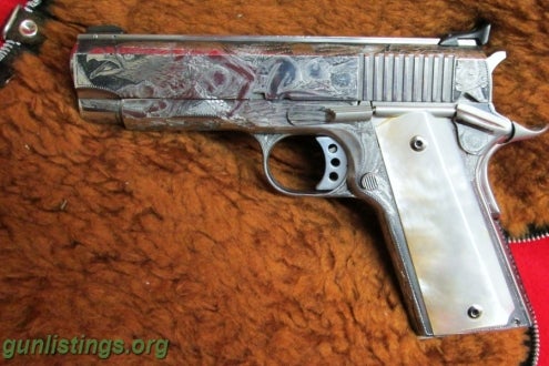 DETONICS -- 1911 MODEL 45 ACP. ENGRAVED W/REAL PEARL G in indianapolis