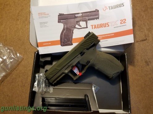 Pistols BNIB -Unfired Taurus TX22 -ODG Frame & Slide