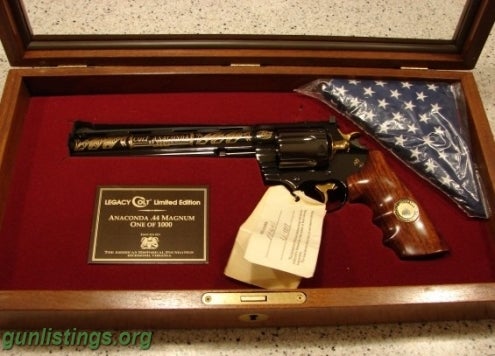 Pistols Colt Anaconda Legacy 17 Of 1000 GOLD