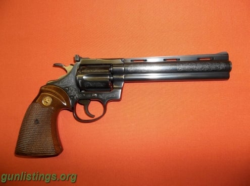 Pistols Colt Diamondback Engraved 22 Cal 6