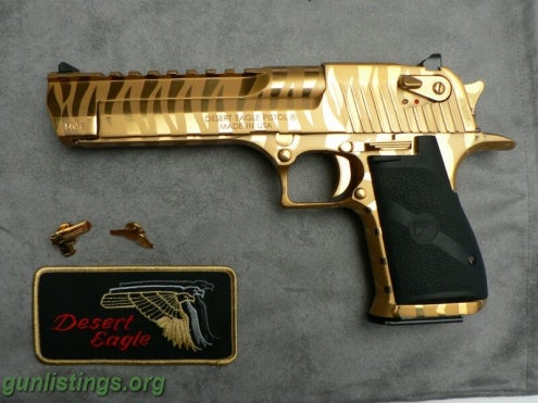 Pistols Desert Eagle 50AE Gold With Tiger Stripe USED