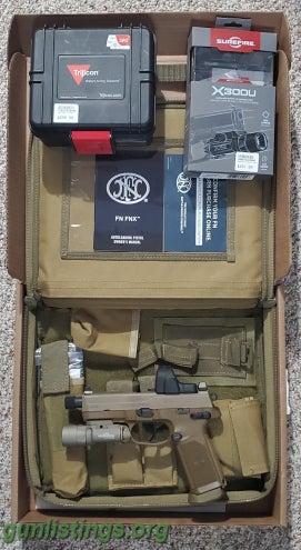 Pistols FN FNX-45 Trijicon SRO Surefire X300