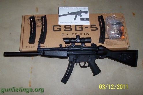 Pistols GSG-5 22LR W/ACCESSORIES