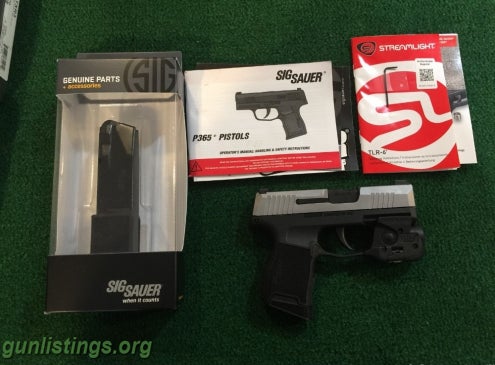 Pistols SIG SAUER 365-TWO TONE-LIGHT/LASER-EXTRA 15 RD MAGS