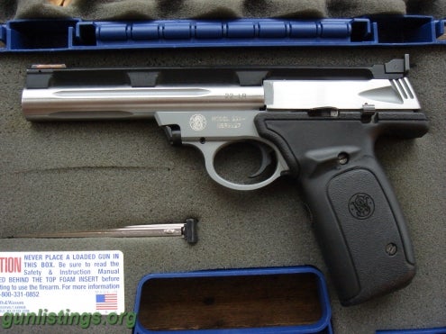 Pistols SMITH &WESSON 22A-1 STAINLESS STEEL .22 Target Pistol