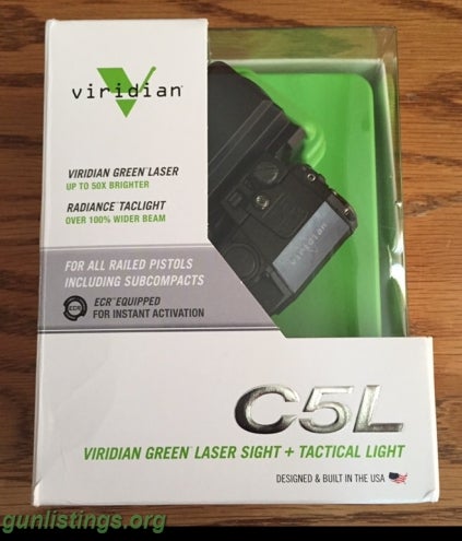 Pistols Viridian C5L Green Laser Light Combo