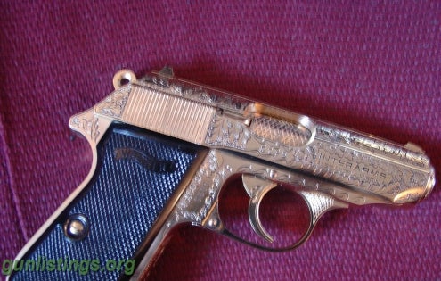 Walther /Interarms PPKS American, gold plated,factory e in sarasota ...