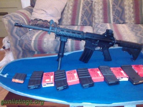Rifles AR15 - 5.56 X 45 / 223 With 8 Magazines And Ammo