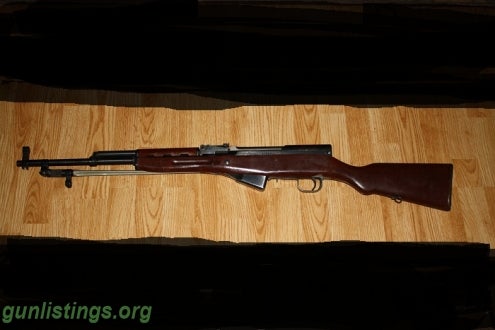 Rifles Chinese SKS W/Folding Bayonet Red Fiberglass Stock