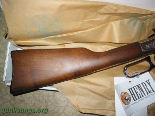 Rifles Henry Silver Eagle Engraved .22 Mag. Lever Rifle