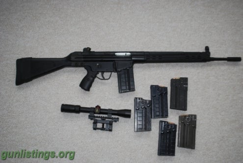 Rifles HK G3 .308 CAI Semi-Auto Battle Rifle-10 Mags+ammo