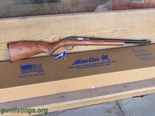 Rifles Marlin Model 60 Tube Fed 22lr, 14rd,Laminate Stock NEW