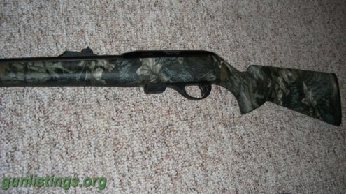 Rifles Remington 597 22 Semi Auto Rifle Camo Stock Blue Barrel