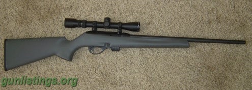 Rifles Remington 597 Heavy Barrel .22 Long Rifle W/3x9x32 Scop