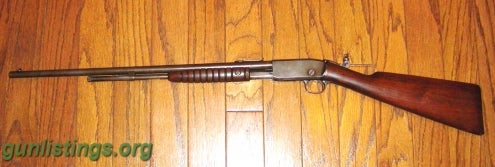 Rifles Remington Model 12 .22 Pump With Peep Sight