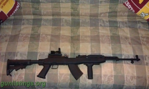 Rifles Russian Sks Original W/composite Stock, Red Dot, Tapco