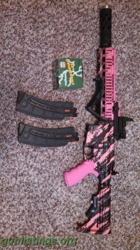 Rifles S&w Pink Camo M&p Ar 15-22 With Ammo & Extras