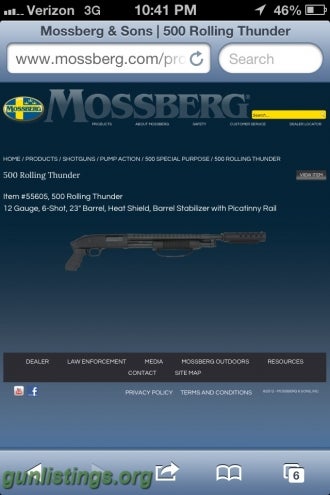 Shotguns Mossberg 500 Rolling Thunder