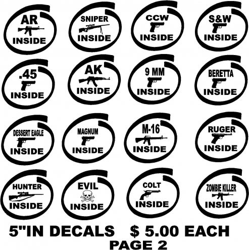 Accessories GUN DECALS !!!!!!!!!!!