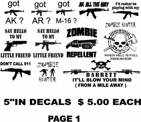 Accessories GUN DECALS !!!!!!!!!!!