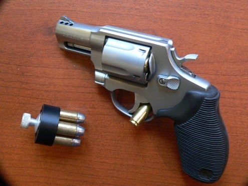 Pistols Ported Stainless Taurus 45 Colt Snub Nose