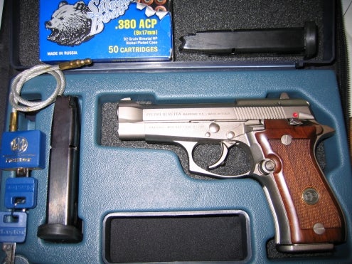 Pistols Beretta 84F .380 Semi-Auto Nickel