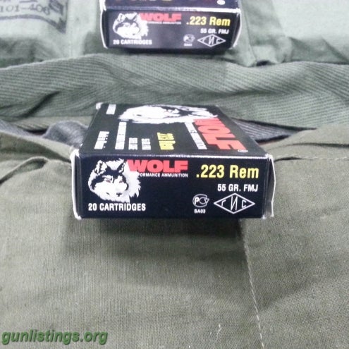 Ammo 5.56/.223  740 Rounds Of Wolf Ammunition