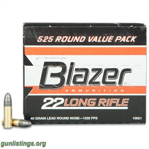 Ammo 525 Rd Bulk - .22LR 22 LR 22LR - Blazer Ammo