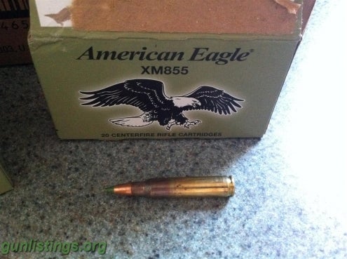 Ammo 600 Rds Federal American Eagle XM855 5.56 Military