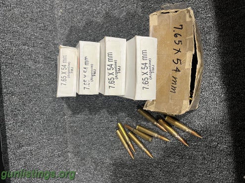 Ammo 7.65 X 54 Argentine