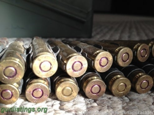 Ammo Belt Of 308 Machine Gun Ammo Blanks