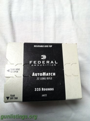 Ammo Federal Target Grade Auto Match 22 LR Ammo